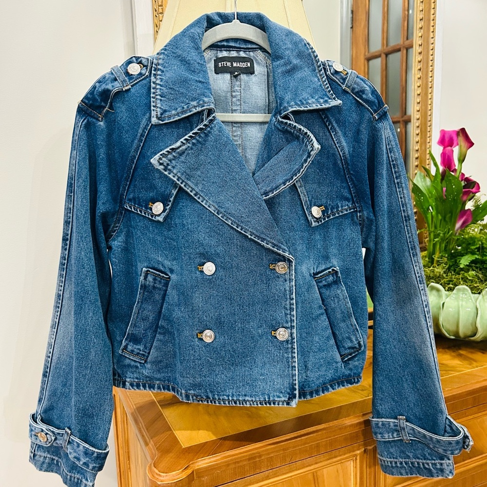 Steve Madden Blue Denim Jean Jacket